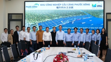 IMG Phước Đông đón tiếp đoàn công tác Ủy Ban Quản lý  Hồ Châu  Trung Quốc tại KCN Phước Đông