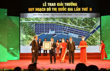 KCN Cầu cảng Phước Đông đạt ”Giải thưởng quy hoạch đô thị Quốc gialần thứ II”