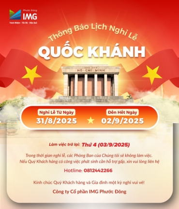 THÔNG BÁO NGHỈ LỄ QUỐC KHÁNH 2/9/2025